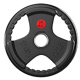 Micozy 2-Inch Rubber Coated Olympic Weight Plate for Strength Training, Weightlifting and Bodybuildi