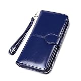 ✿ - PRAKTISCH / MODISCH: Die multifunktionale Damenbrieftasche kann als Handtasche, lange Geldbörse, Kartenhalter, Handytasche, Clutch-Brieftasche und Pass-Brieftasche verwendet werden. einkaufen, feiern, täglich und arbeiten.