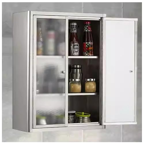 Heavy-Duty Stainless Steel Floating Utility Cabinet for Kitchen, Space-Saving Sideboard