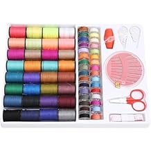 Sewing Kit for Hand Sewing Machine with 100 Basic Sewing Accessories, 64 Spools of Thread Mini Sewing kit for Sewing Machines, Beginners, Emergency, Family to Mend RepairRED
