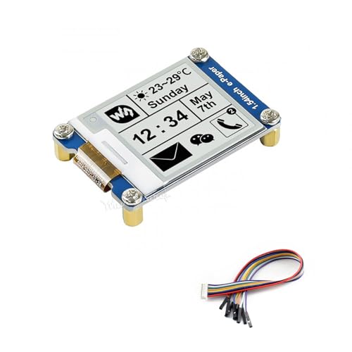 Image of 1.54 Inch E-Ink Display Module 200x200 SPI Interface e-Paper Screen Compatible with Raspberry Pi Arduino, Ultra Low Power Electronic Paper for Shelf Labels DIY Projects