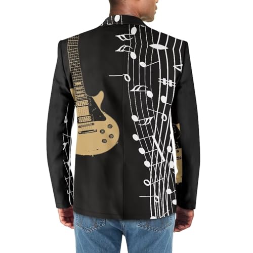 Gomyblomy One Button Blazer, Fashion Slim Fit Lapel Party Jacket for Men, Size XS-5XL4