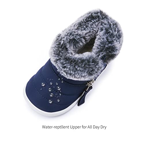 Bmcitybm W21FW507-NAVY-135 Baby Boy Girl Snow Boots Waterproof Infant Winter Warm Booties Nonslip Lightweight Outdoor Shoes thumb #4