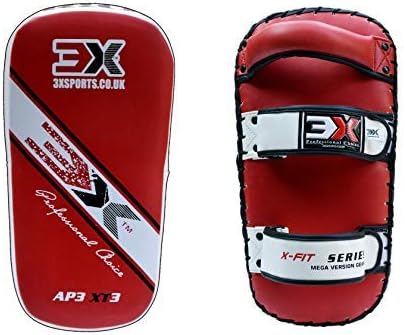 3X Professional Choice Muay Thai Pad for Training Curved Kickboxing kicking strike Shield, Coaching Kick Boxing, Krav Maga MMA, Martial Arts, Karate, Taekwondo, Punching, Foot,(sold as Single)