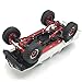 DAIHAOUU Used for WPL 1/16 C64 RC Car Parts Metal Upgrade Front and Rear Axle Foot Pedal Rod Suspension Frame Rudder Base Set(Red)