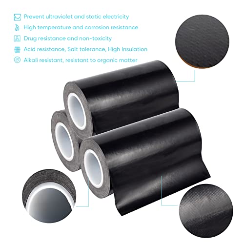 Image of PTFE Coated Fiberglass Telfon Tape,high Temperature Tape;Drying Mechanical Conveyor Belt; Welding Sealing Tape; -196℃ - +300℃ (Black, 100mm x 12yards x 0.18mm)