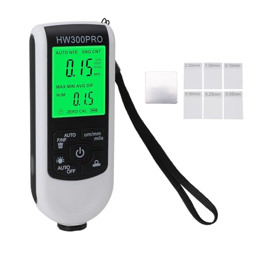 Paint Thickness Gauge, High Accuracy HD Backlit Display Digital Coating Depth Tester, Coating Depth Gauge Tester for Car and Industrial