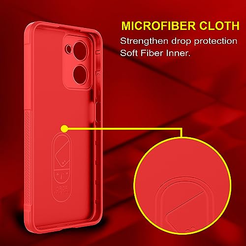 Image of amazon basics Back Case Cover for Vivo Y18e | Compatible for Vivo Y18e Back Cover | Liquid Silicon Magic Case with Camera Protection | Red