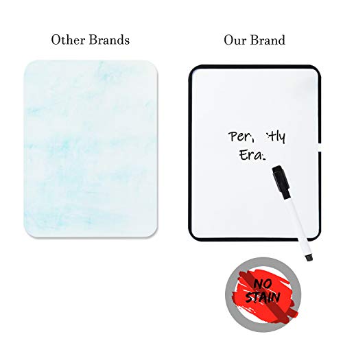 Magnetic Dry Erase White Board 6"X 8" With Magnetic Marker And 2 Magnets, Whiteboard For School, Home, Office, Locker, Fridge, Kitchen, Dorm Room, Educational (Black) #TOP1