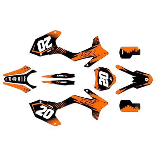 Kalair GFX Graphics Kit for Apollo RXF Freeride 150 190 (All Years) Spear Series Orange 16 Mil - On/Off the Road - Dirt Pit Bike Motorcycle Sticker, Dirtbike Racing Decal Motocross no-Plastics