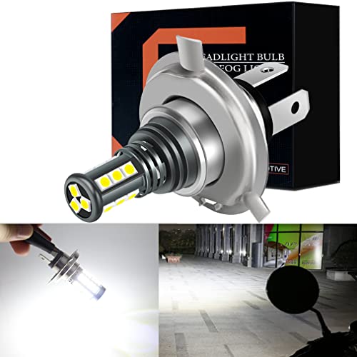H4 LED Headlight Bulb Motorcycle Hi/Lo Beam 5 Sides 360 Degree Super Bright White HB2 9003 HS1 P43t Headlamp 6000K 1400 Lumens 1 Pack