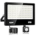 LAMLAMCK Projecteur LED Exterieur Detecteur De Mouvement 100W - 10000LM 6500K Blanc Froid Spot LED Extérieur Detecteur De Mouvement, IP66 Étanche Eclairage Exterieur pour Cours, Jardins, Garages
