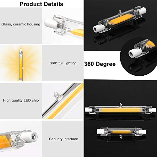 Lxcom Lighting R7S Led Bulb 118Mm 20W Double Ended Led Bulbs 120V J Type R7S Floodlight 150W Halogen Bulb Replacement Daylight White 6500K Landscape Lights,2 Pack #TOP4