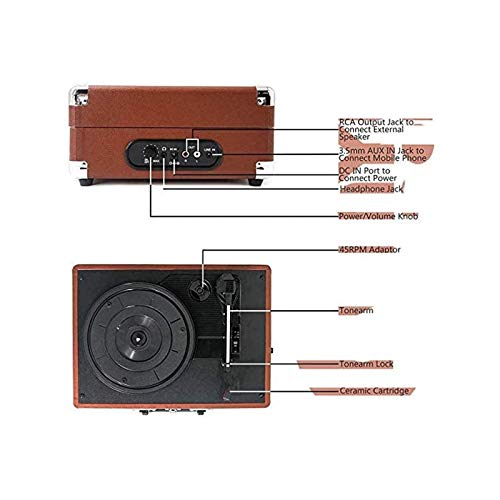 Tourne-Disque Vinyle Vintage Phonographe Rétro Platine Disque Tourne-Disque Portable Bluetooth LP - Les Beatles, Paul McCartney, John Lennon, RIngo Starr, George Harrison Tourne-Disque Vinyle Vintage Phonographe Rétro Platine Disque Tourne-Disque Portable Bluetooth LP – Image 3