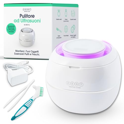 ZENT Ultrasonic Cleaner 42 kHz – Pulitore ultrasuoni compatto, Vasca ultrasuoni, Disinfezione con...