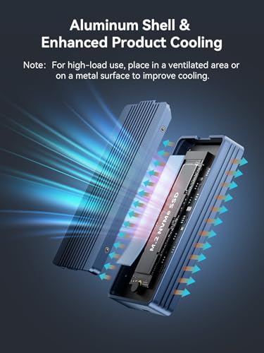 Image of ACASIS 40Gbps M.2 NVMe SSD Enclosure, Only Compatible with Thunderbolt 4 /3 USB4,TBU405 Air for M1 M2 Pro /Max, Tool Free Installation, Support M-Key Interface B+M 2280 SSD Size