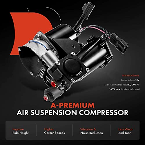 A-Premium Air Suspension Compressor Compatible With Land Rover Lr3 2005-2009, Lr4 2010-2014, Range Rover Sport 2006-2014, Replace# Rqg500150, 6H2219G525Be #TOP1