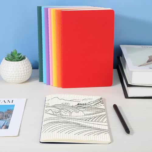 Notebook mémo A5 à petits carreaux 5x5mm pour dessin et note - 6