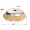 8.3 (21CM) Cup Wire Wheel Brush for Angle Grinder, 22mm Inner Hole Diameter, Heavy Duty Rust Removal & Metal Surface Cleaning, Professional Grade Knotted Wire Wheel (2 PCs