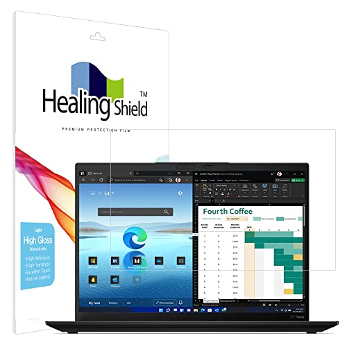 Healingshield XLV[tیtB Screen Protector Light Oleophobic High Gloss Film Compatible with Lenovo ThinkPad X1 Nano Gen 2