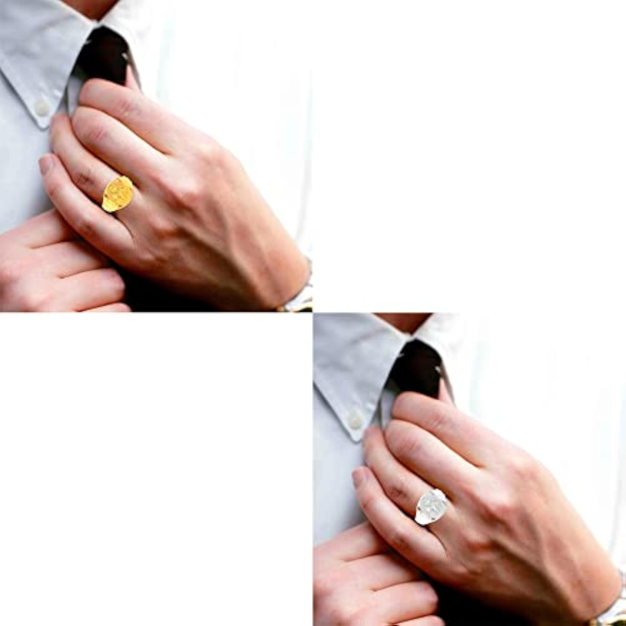 Gold & Silver Plated Shirdi Sai Baba Finger Ring Combo