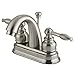 Kingston Brass GKB5618KL Water Saving Knight Centerset Lavatory Faucet with Lever Handles, Satin Nickel