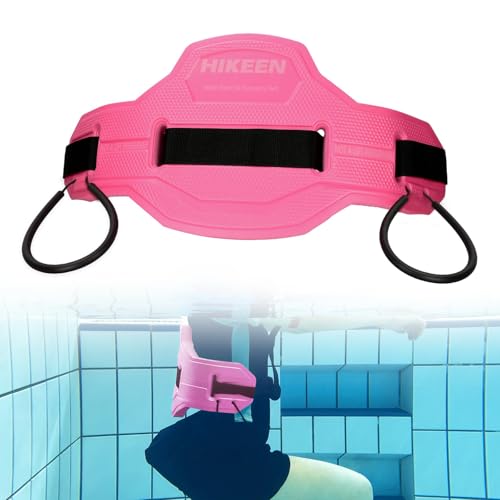 Hikeen Verstellbarer Eva Schwimmgürtel, Schwimmhilfe Erwachsene mit Fixierband und Schnalle, Schwimmgurt für Pool-Training und Fitness-Pink
