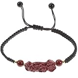 TEHAUX Pulsera Feng Shui Trenzada Marrón para Mujer y Compañeros, Diseño Creativo Que Protege la Suerte y Atrae Salud, Adecuada para Uso Diario y Regalos