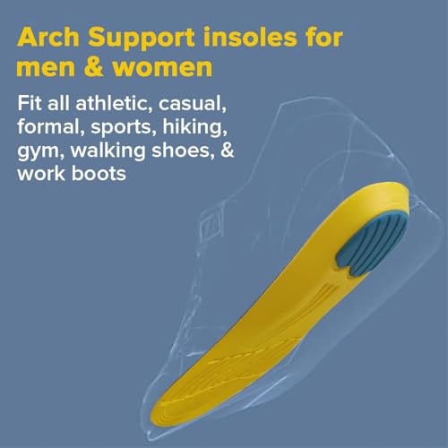 Image of Dr Foot Gel Insoles Pair | For Walking, Running, Sports, Formal and Safety Shoes | All Day Comfort Shoe Inserts | Dual Gel Technology | unisex (L)- 1 Pair (Medium)