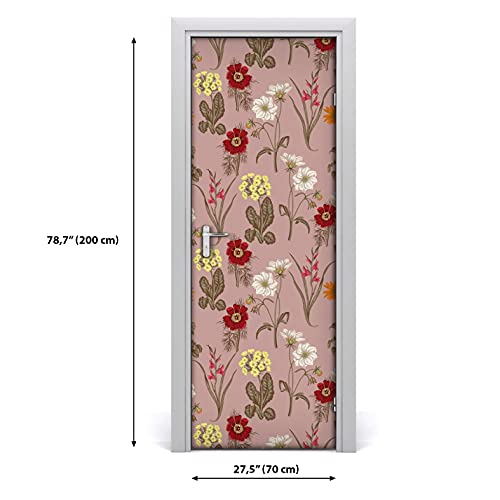 Papier peint sur la porte pour masquer les rayures facilement - 3