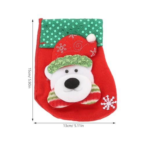 LIFKOME Mini Meias De Natal 4 Peças Meias Penduradas Enfeites Sacos De Presente De Doces Meias De Na