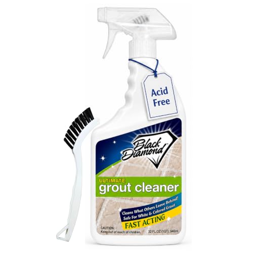Black Diamond Stoneworks Ultimate Grout Cleaner for Tile & Grout, QT/Brush