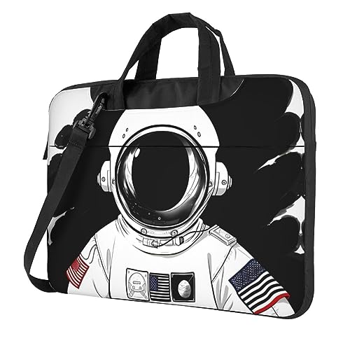 Sacoche ordinateur 15.6 pouces astronaute noir idéale pour le bureau et les cours