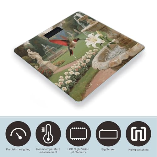 Báscula Digital de Baño Hummingbird Garden LCD 400 lb miniatura 3