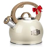 Hauce Radio Teapot for Stovetop, 2.1 Quart Stove Top Whistling Tea Kettle,...