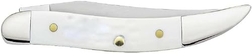 Vista 90 de Case XX WR - Cuchillo de bolsillo pequeño Texas Toothpick White Synthetic Stars & Stripes Artículo #39912 (410096 SS) 3 pulgadas cerrado, fabricado
