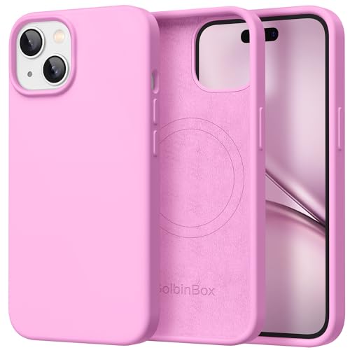 Image of GolbinBox Magnetic for iPhone 15 Case, Silicone Cover, Rose Pink