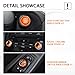 DvlynAuroa for 2019-2024 Subaru Forester Accessories & 2018-2023 Crosstrek & Impreza, 5-Pieces Aluminum Alloy Knob Covers Trim Set (Orange) Fits Push Start, Volume & Rearview Mirror