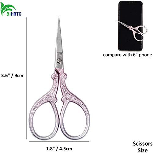 Bihrtc Little Scissors 3.6 Inch Stainless Steel Sharp Scissors Sewing Craft Scissors Diy Tools Scissors Shears For Embroidery Needlework Office Craft Houshold Needlepoint Scissors #TOP1