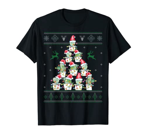 Cactus Christmas Tree Funny Cactus Ugly Christmas Sweater T-Shirt