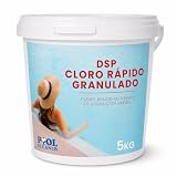 DSP Cloro Rápido Granulado 5KG | Cloro Choque | Recupera el Agua Verde y Turbia en Horas | Disolución Rápida para Piscinas
