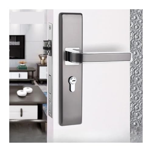 Cerradura de puerta interior para el dormitorio con mango de madera C2 3