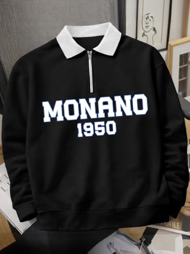Image of Noble Monk Men's Round Neck Sweatshirt | Casual Long Sleeve Pullover | Regular Fit Winter Wear Top | Stylish Daily Outerwear