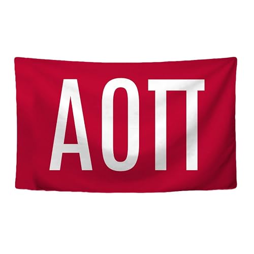 Alpha Omicron Pi Sorority Greek Letters Flag, Two-Color Design