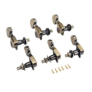 Cheville d'accord Corde Guitar 1 Set Alliage Cuivre Guitare Électrique Tuning Tuners avec des Vis De Ferrules 3R3L… – Image 3