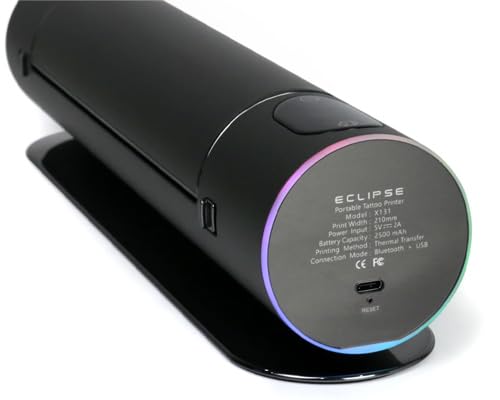 Eclipse S Tattoo Thermal Printer – Wireless Stencil Machine with App Control for Professional Tattoo Artists (Gold)