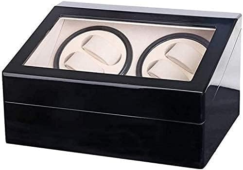 GagalU Automatic Watch Winder Box Watch Box, Watch Box, Table Device Electric Winder Shake Motor Automatic Winding Watch Box, Double Head Watch Box, Box 4+0 Electric Shaker image 5