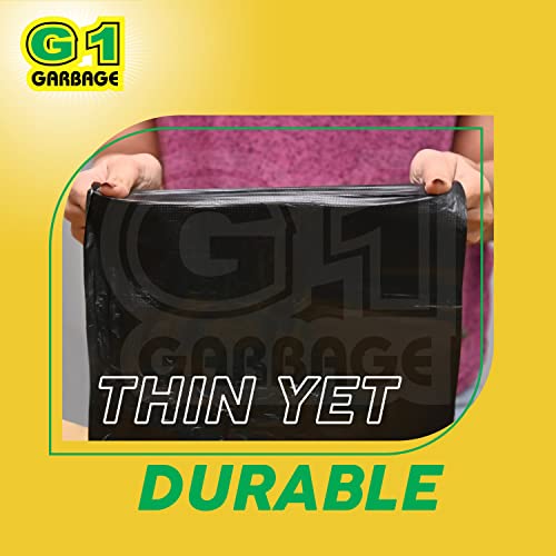Image of G 1 Garbage Bags And Covers Large Size Black Color 25 X 30 Inch Pack Of 3, 42 Pieces, Plastic, Pack of 42