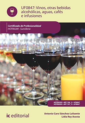 Portada de Vinos, otras bebidas alcohólicas, aguas, cafés e infusiones. HOTR0209 - Sumillería