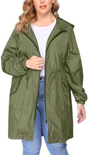 plus size packable rain jacket